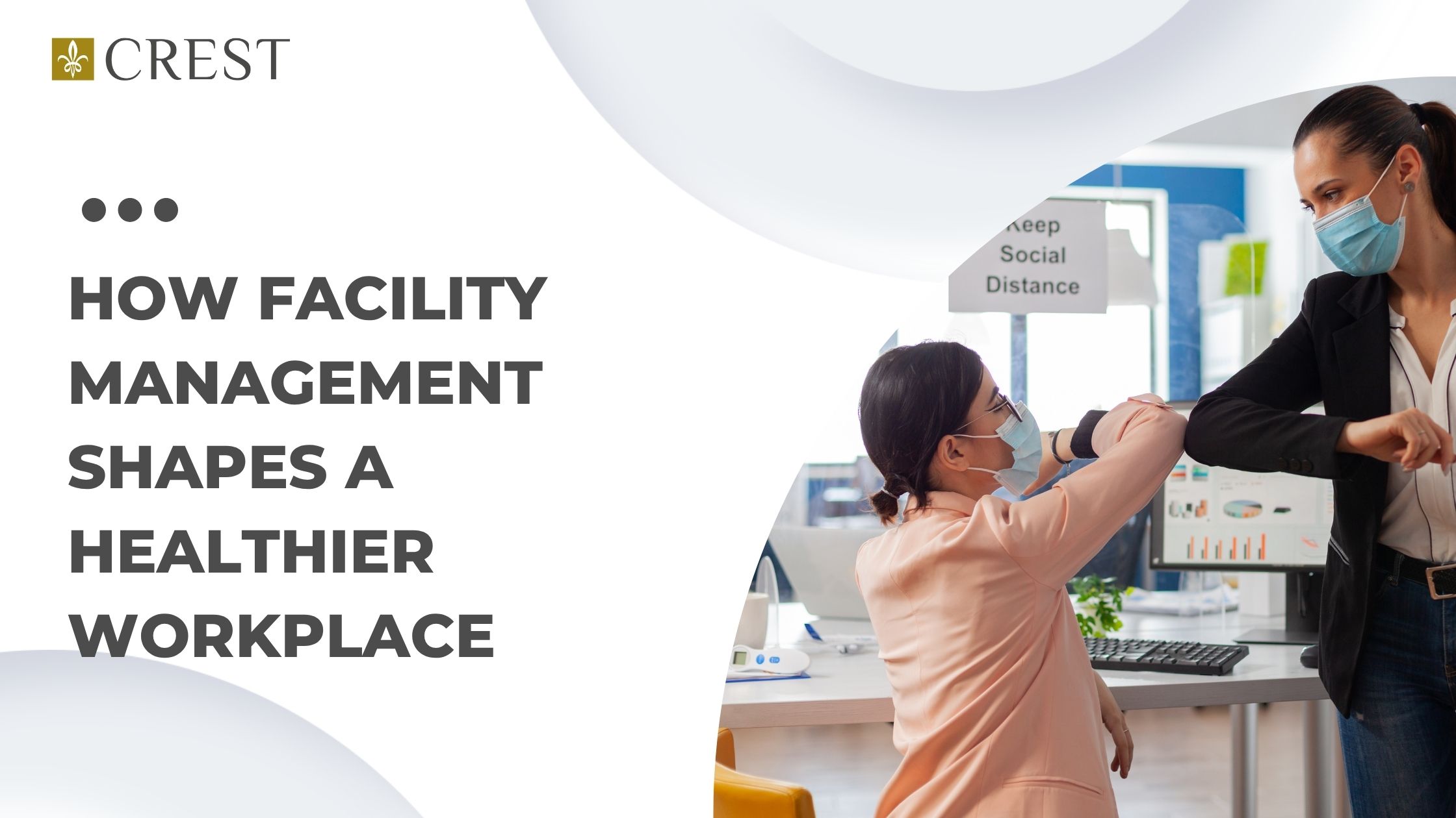 Office workspace promoting employee health and wellness through effective facility management